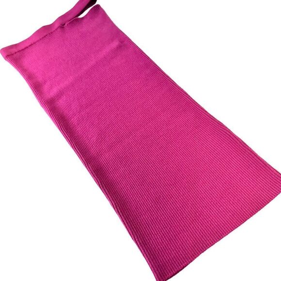 Michael Costello X Revolve Magenta One Shoulder Ribbed Body-con Mini Dress, XS - Picture 6 of 11